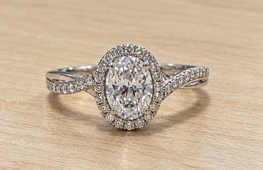 10k 3/4 Carat Lab Created Diamond Ring 1ct tw