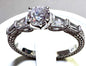 Sterling Silver Ring Size 9.75 CZ