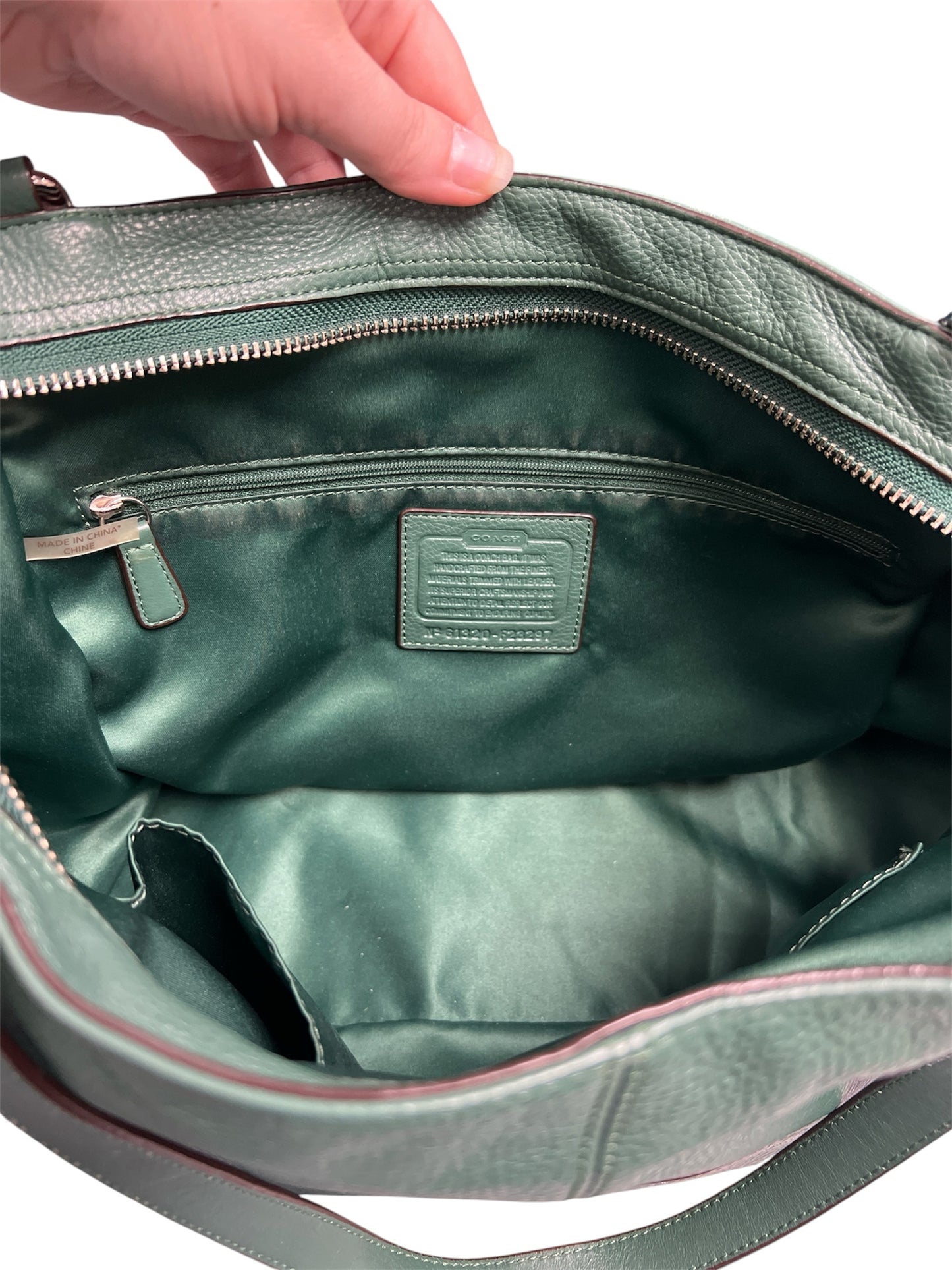 Designer Coach Green Handbag