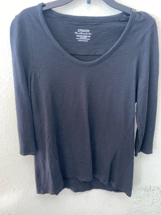 Black Chico's Long Sleeve Shirt Women's