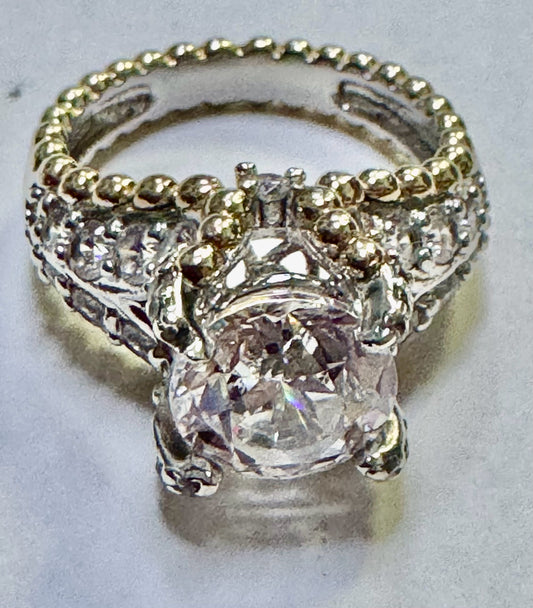 Sterling Silver CZ Ring Size 7