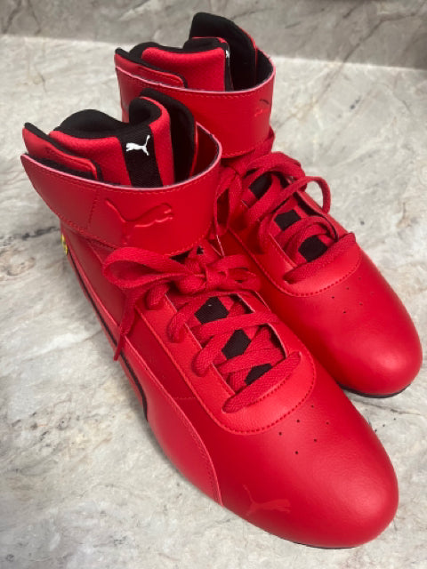 PUMA Scuderia Ferrari Neo Cat Mid Top Motorsport Shoes, Red, 13