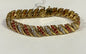 Gold Over Sterling Bracelet 7.5" Orange CZ