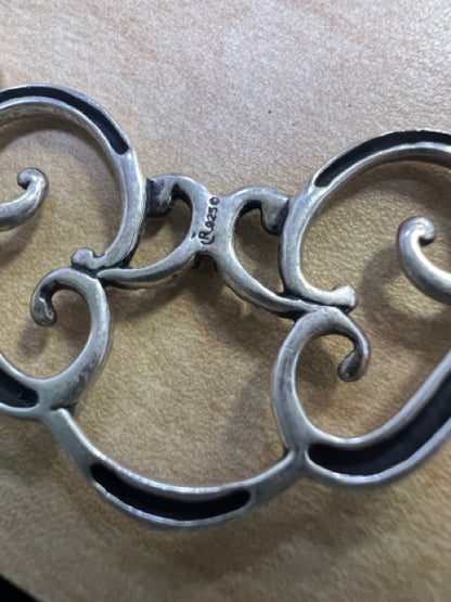 Carolyn Pollack Relios 17" Sterling Silver Necklace Scroll Necklace