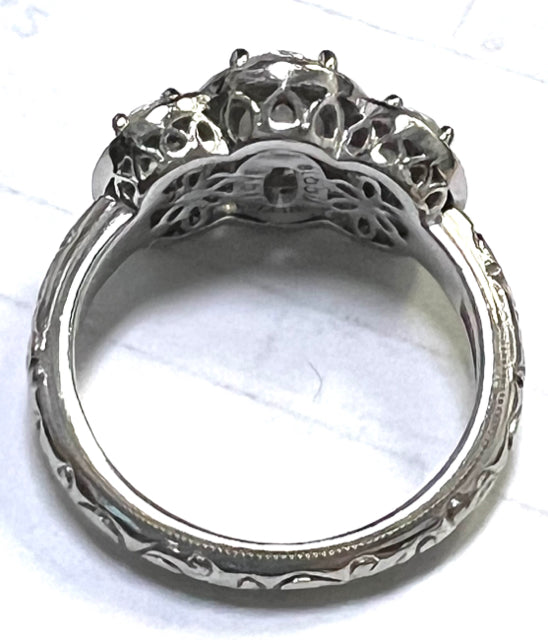 Tacori CZ Cubic Zirconia Ring 925 Sterling Silver Bloom With Love Size 8