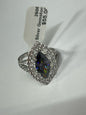 Sterling Silver Gemstone Ring JTV Size 8