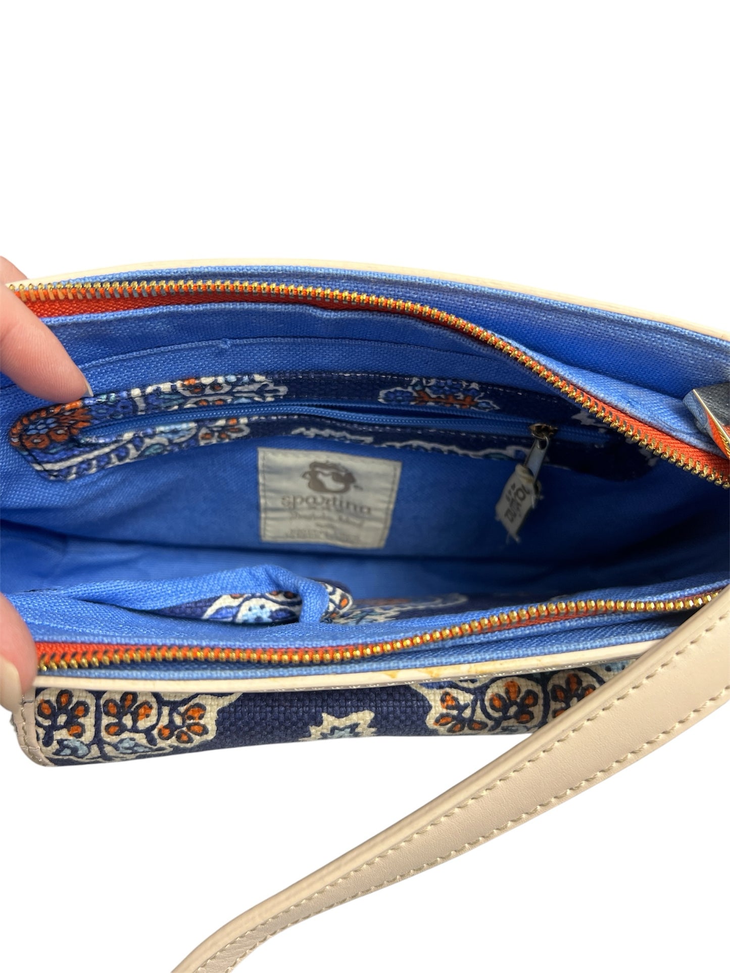 Fashion SPARTINA Navy Blue Print Handbag