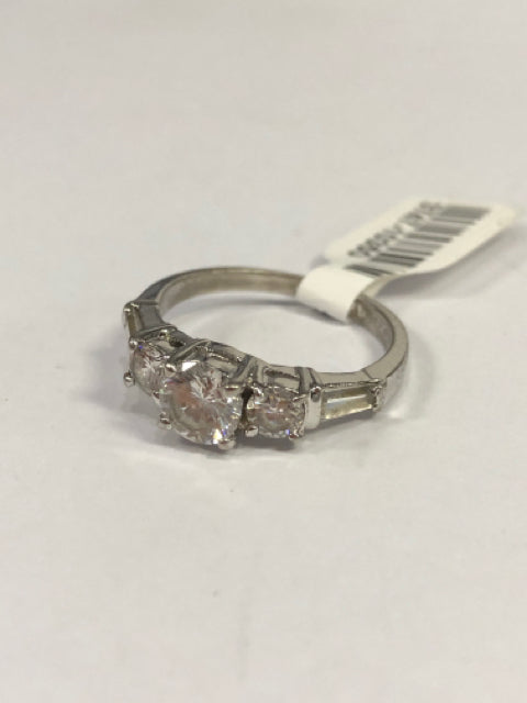 Sterling Silver CZ Ring Size 8