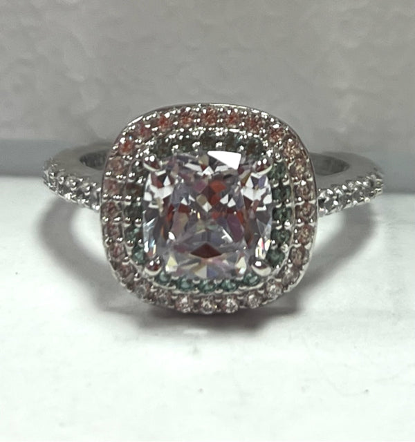 Sterling Silver CZ Ring JTV Size 9 New