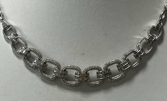 Sterling Silver CZ Necklace JTV New