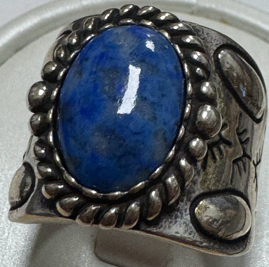 Carolyn Pollack Sterling Silver Ring Lapis Size 8
