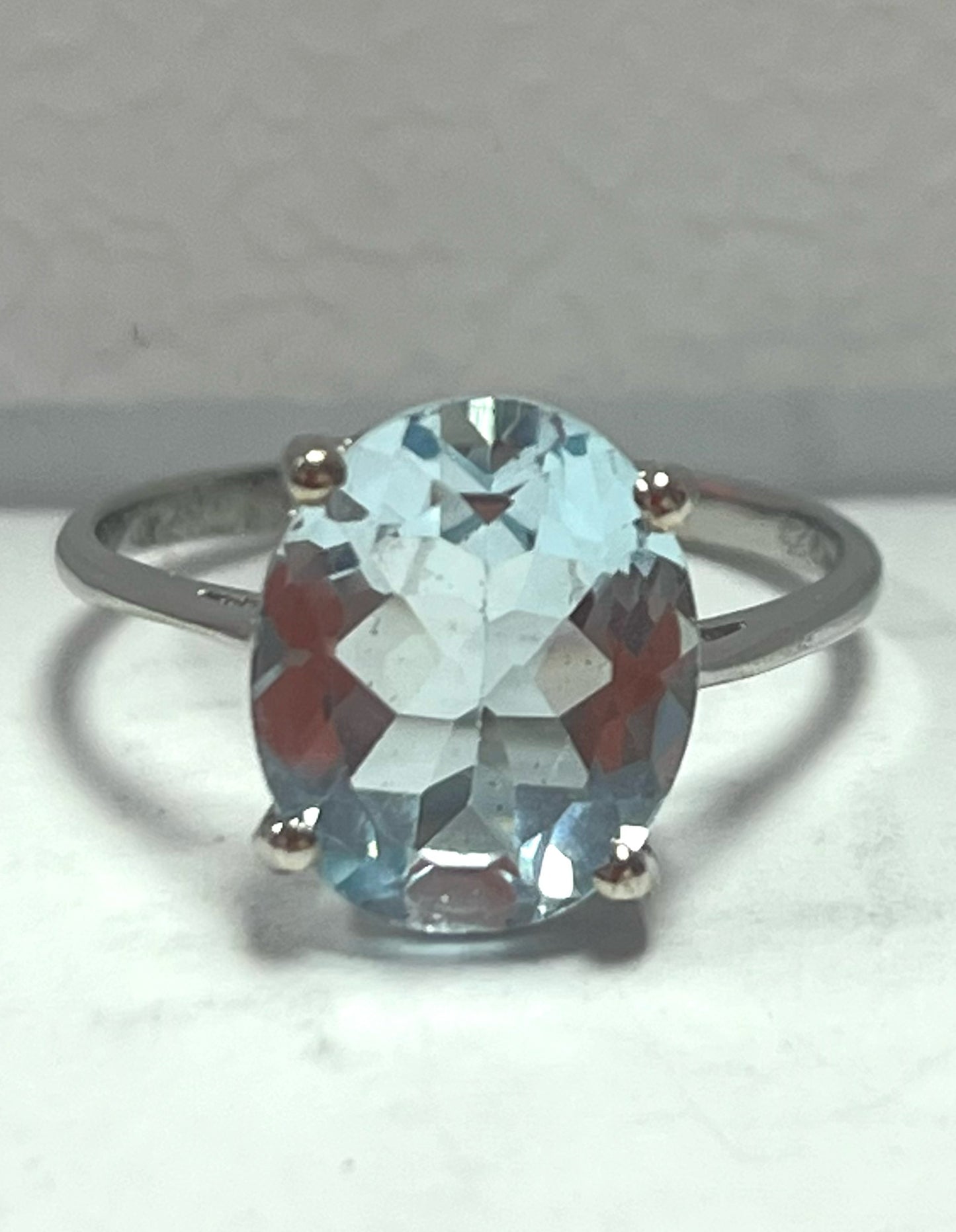 Sterling Silver Blue Topaz Ring JTV