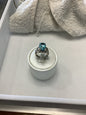 Sterling Silver Blue Topaz Ring Size 8