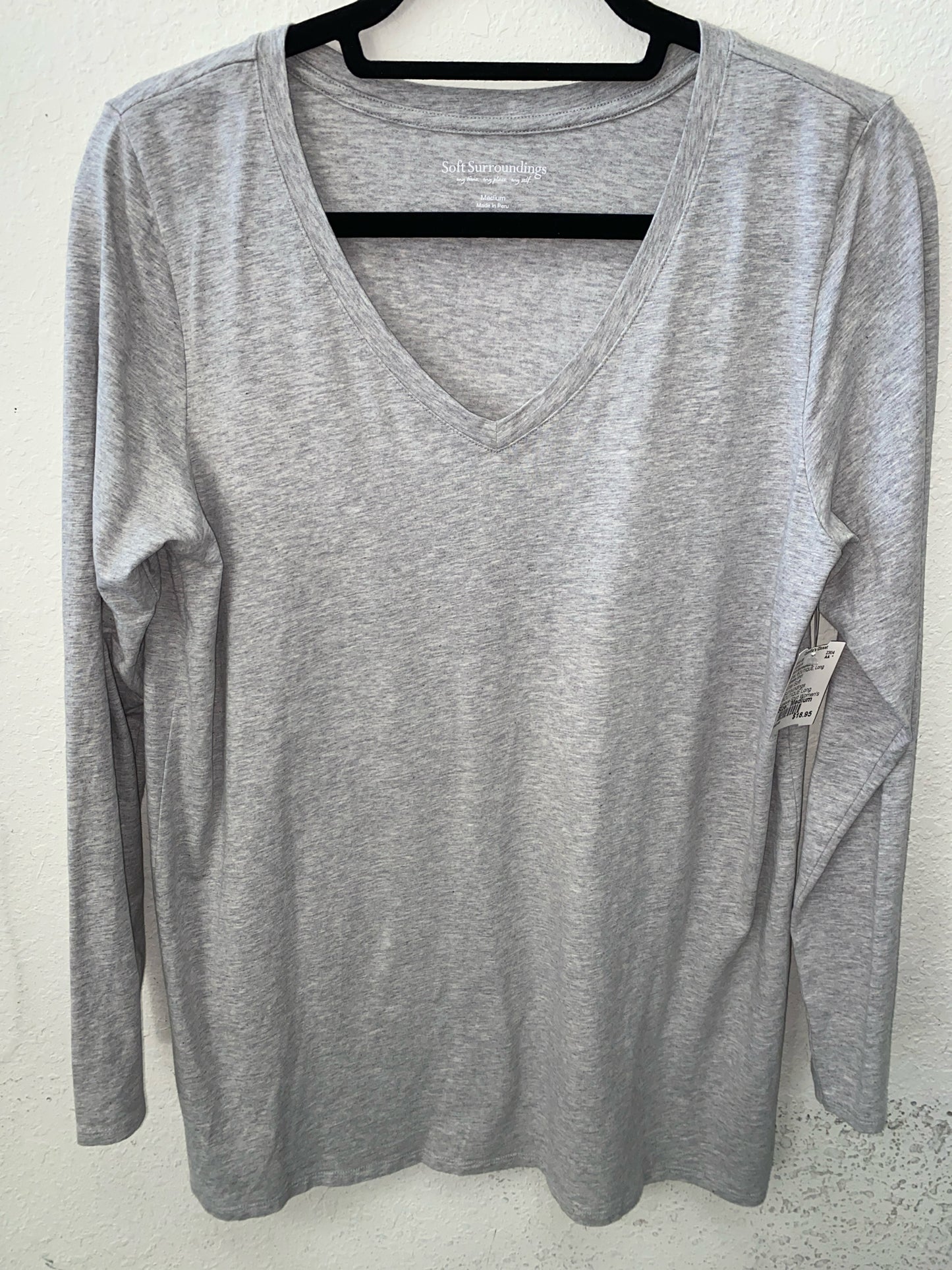 Gray Soft Surroundings BOUTIQUE Long Sleeve Shirt Women's