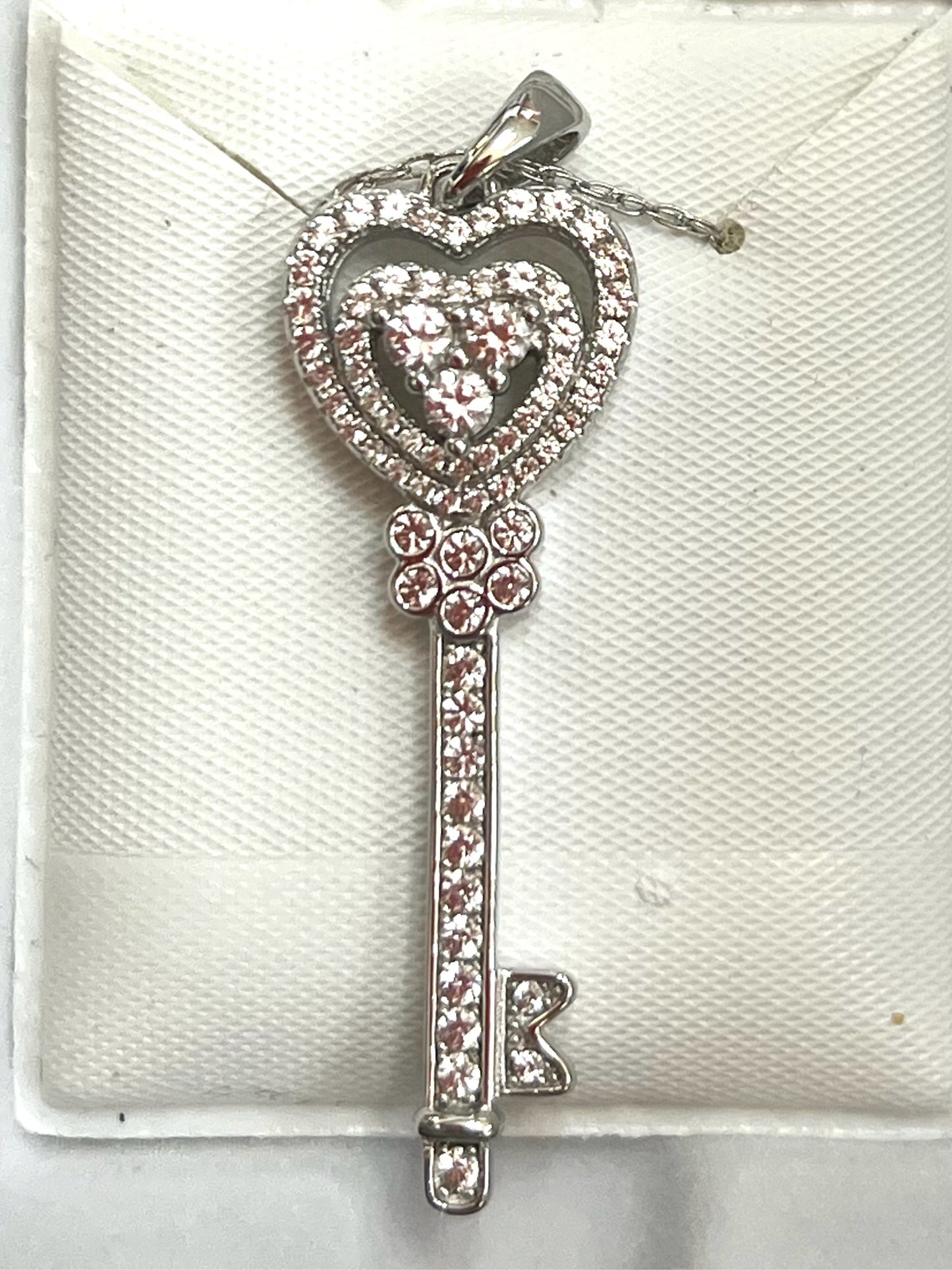 Sterling Silver CZ Necklace & Pendant New JTV