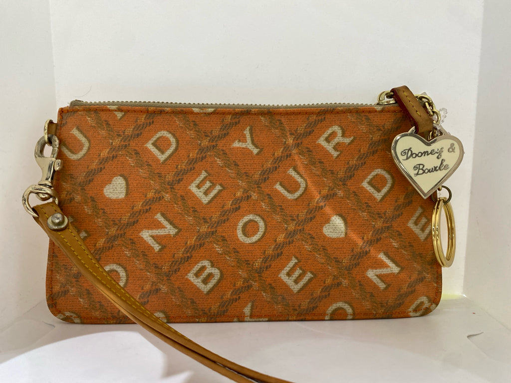 Designer Dooney & Bourke Brown Print Wristlet