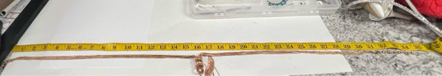 QVC Joan Rivers Polished Tassel Long Necklace 32" - 35" Adj Copper Rose Color