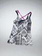 Size 4 Lululemon Black/White Boutique Active Wear Women's Tank Top