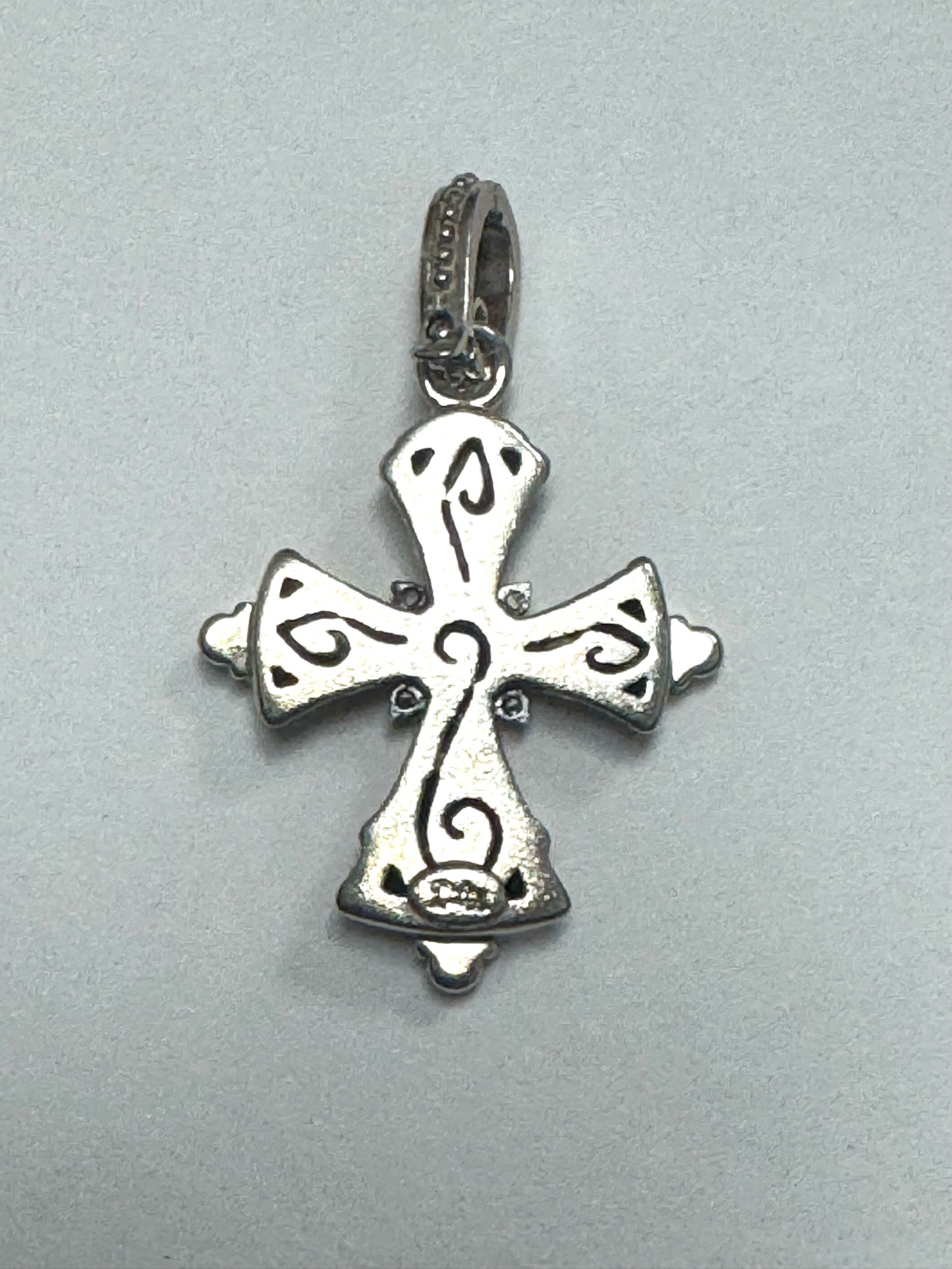 Barbara Bixby 18k Yellow Gold & Sterling Silver Cross Pendant Enhancer