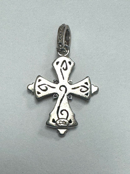 Barbara Bixby 18k Yellow Gold & Sterling Silver Cross Pendant Enhancer