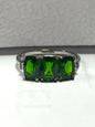 Sterling Silver Chrome Diopside Ring Size 8 JTV