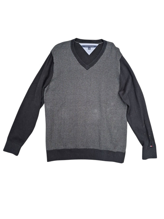 Gray Print Tommy Hilfiger Sweater/Sweatshirt Men's
