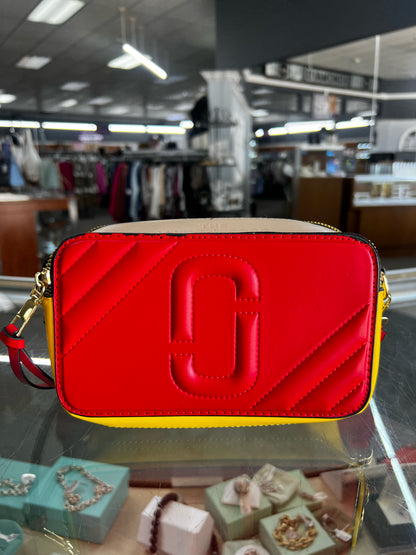 Designer Marc Jacobs Red/Yellow/Brown Handbag