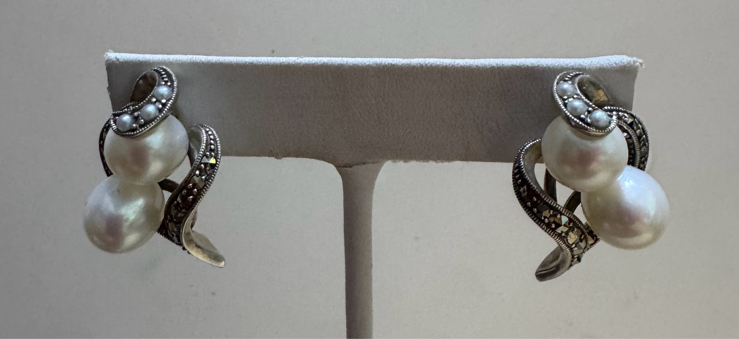 Sterling Silver Pearl Earrings