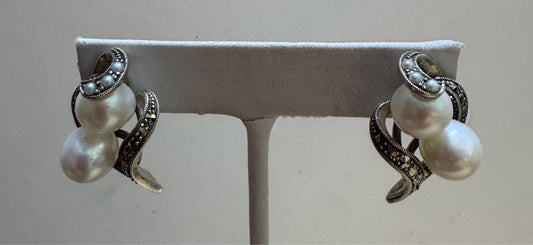 Sterling Silver Pearl Earrings