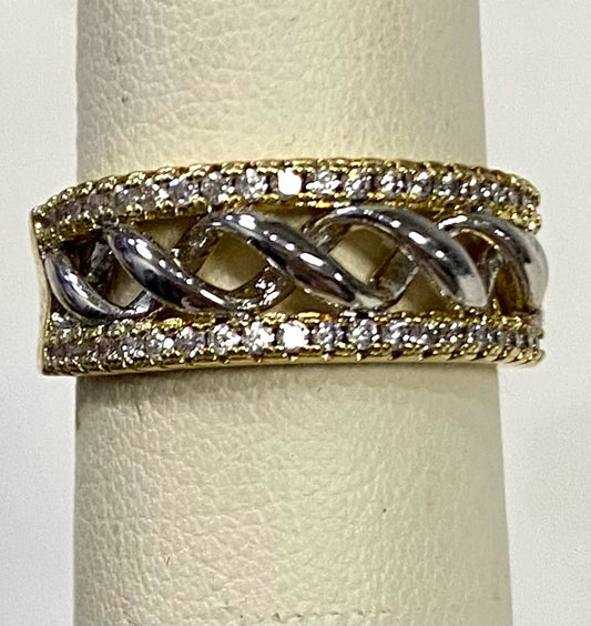 Gold Over Sterling Ring Size 8