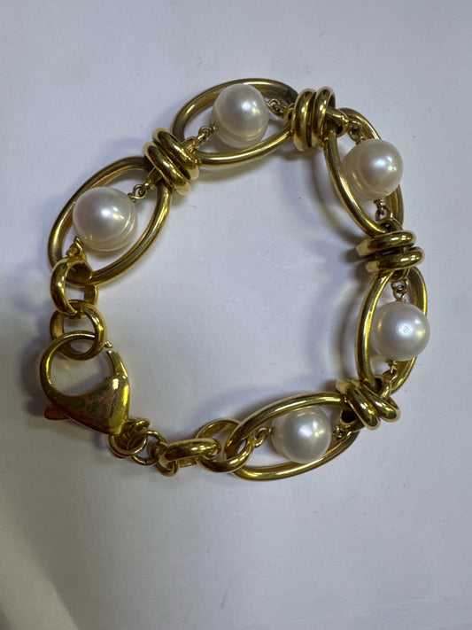 Bronze Honora Pearl Bracelet 8"