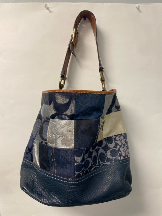 Designer Navy Print Coach Handbag