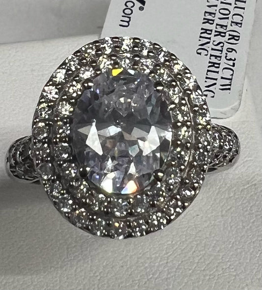 Sterling Silver CZ Ring Size 8 New w/ Tags JTV Size 7