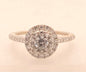 14k 3/4 ct tw Round Cluster Diamond Ring