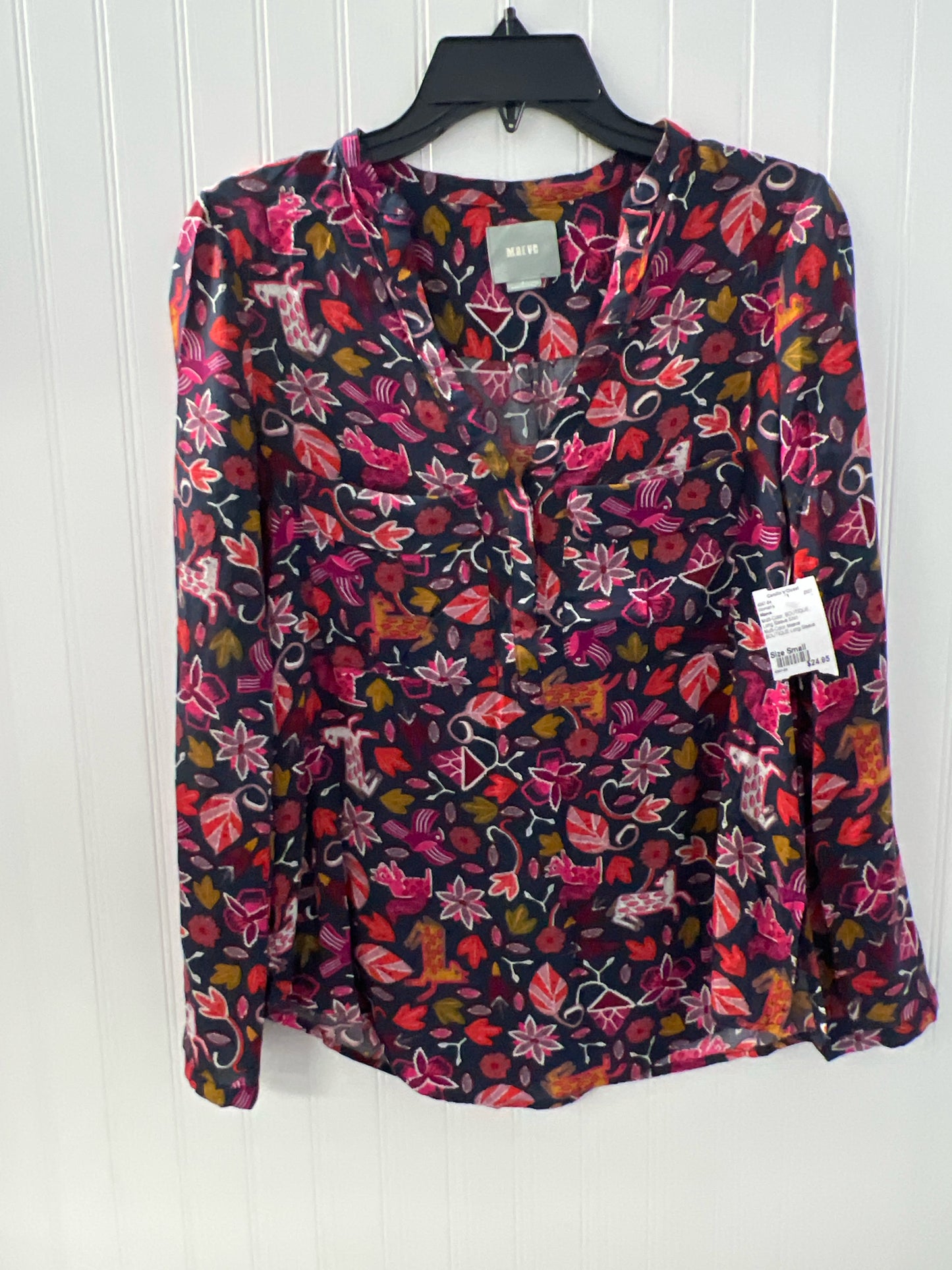 Multi-Color Maeve BOUTIQUE Long Sleeve Shirt Women's