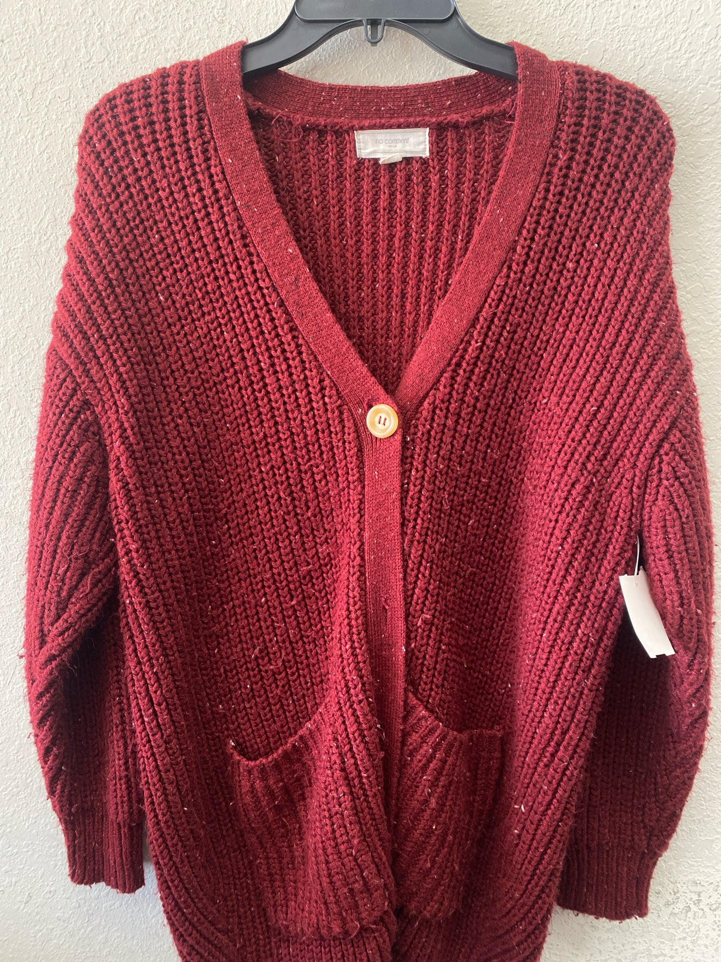 Maroon No Comment Cardigan Women's