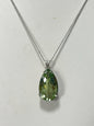 Sterling Silver Prasiolite Necklace & Pendant  New JTV