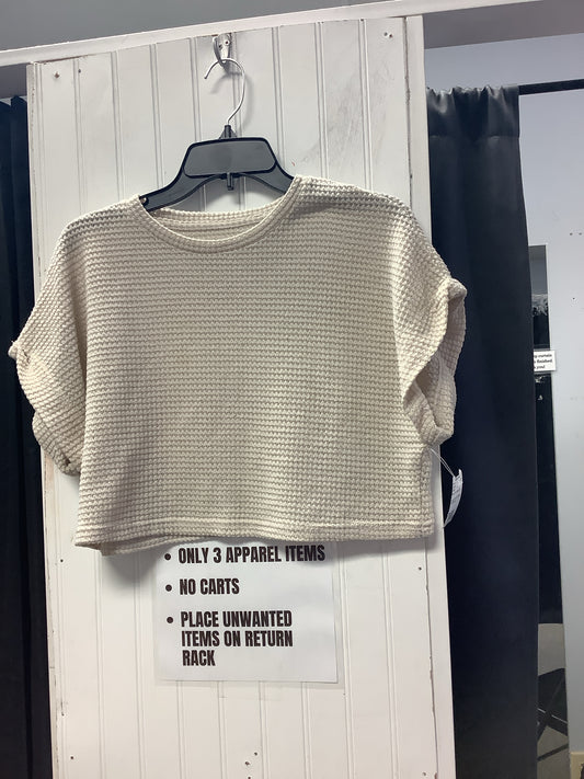 beige SHEIN Short Sleeve Shirt Women's