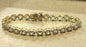 Gold Over Sterling Silver Ethiopian Opal & Diamond Bracelet New JTV 8"