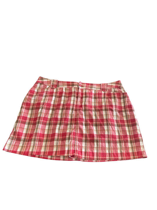 Red Plaid St Johns Bay Skirt Women's