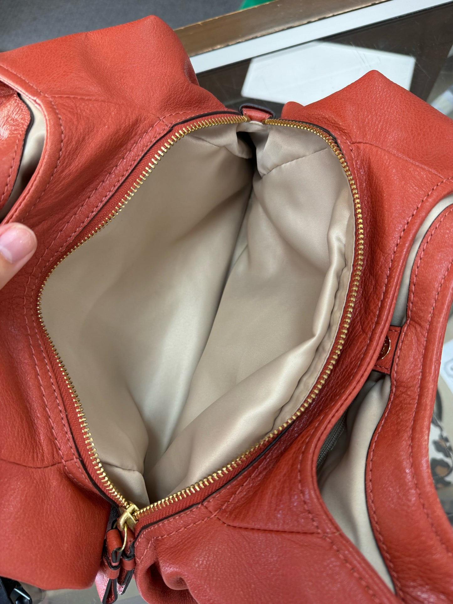 Designer Coach Burnt Orange Handbag