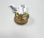 Gold Over Sterling Silver CZ Ring Size 8 JTV