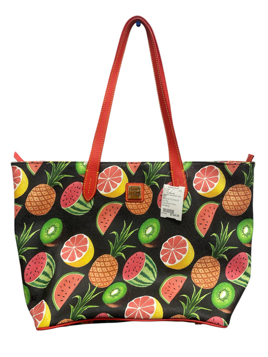 Designer Dooney & Bourke Black/Multi-Color Handbag