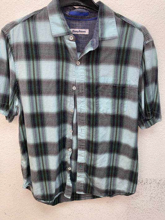 Blue Plaid Tommy Bahama BOUTIQUE TShirt Men's