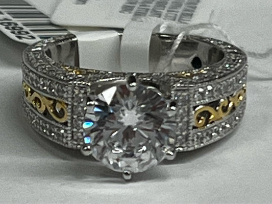 Sterling CZ Ring Size 8 New w/ Tags Size 9 Vanna K JTV Ring
