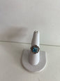 Sterling Silver Blue Topaz Ring Size 8