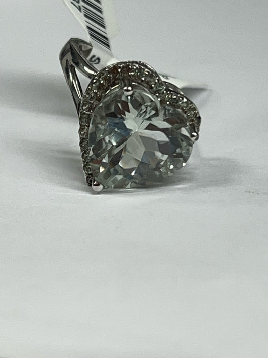 Sterling Silver Prasiolite Ring JTV Size 8 New w/ Tags