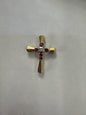 10k Ruby & Diamond Cross Pendant