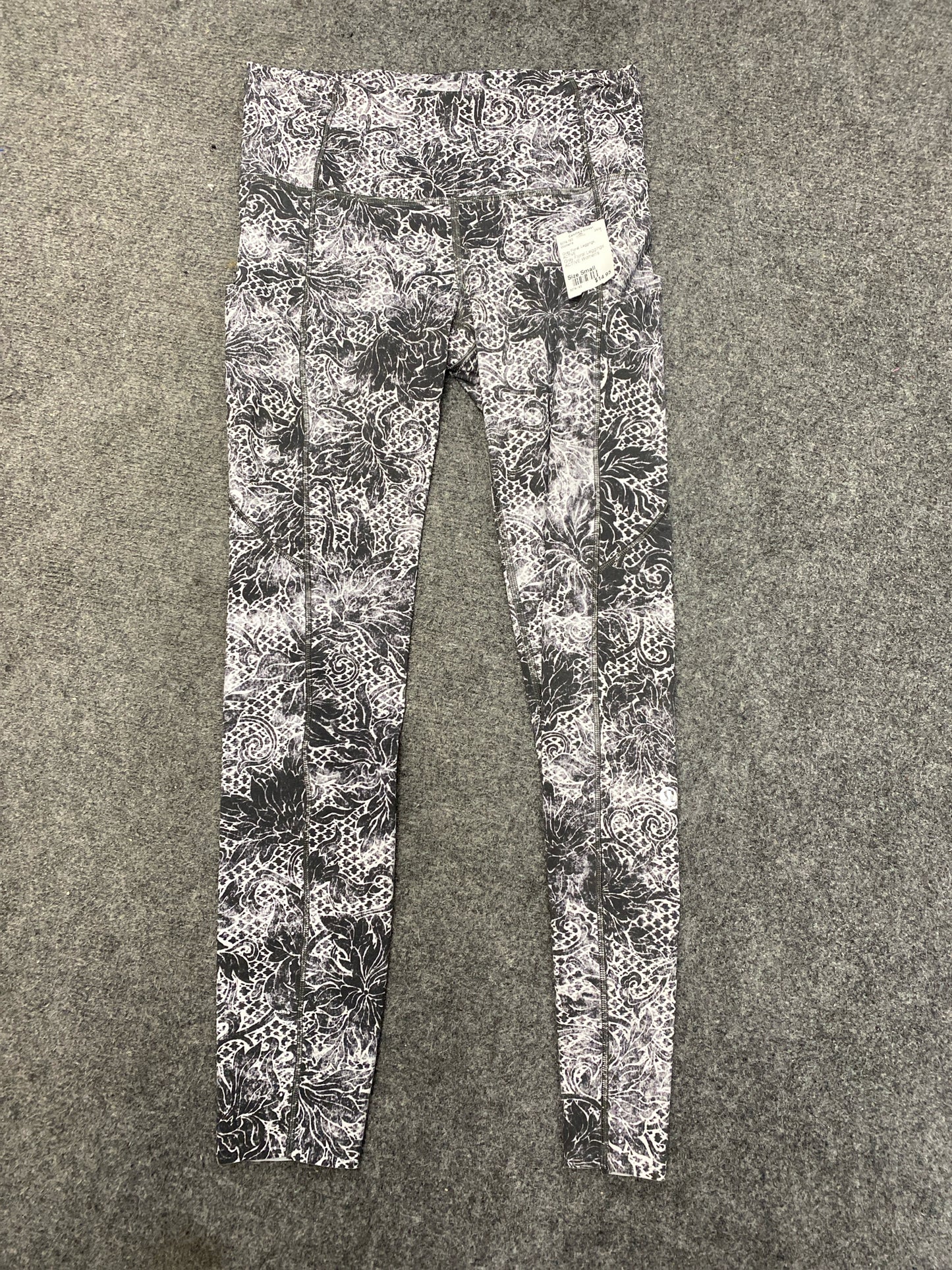 Gray Floral Leggings ACTIVE Women's
