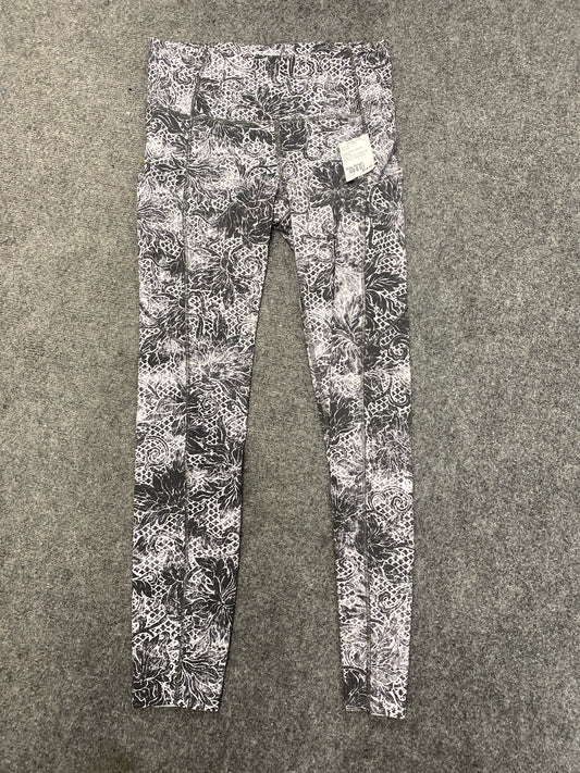 Gray Floral Leggings ACTIVE Women's